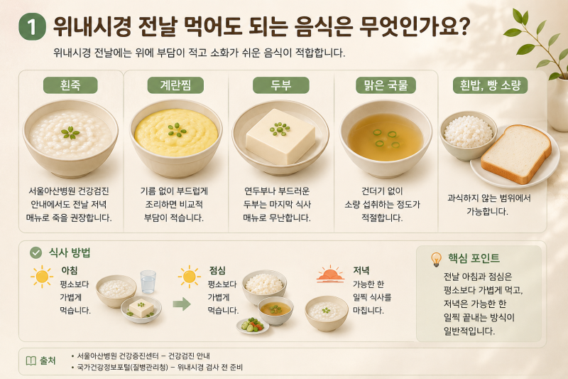 위내시경 전날 음식은 무엇을 먹어야 하나요? 간호사가 알려드려요.