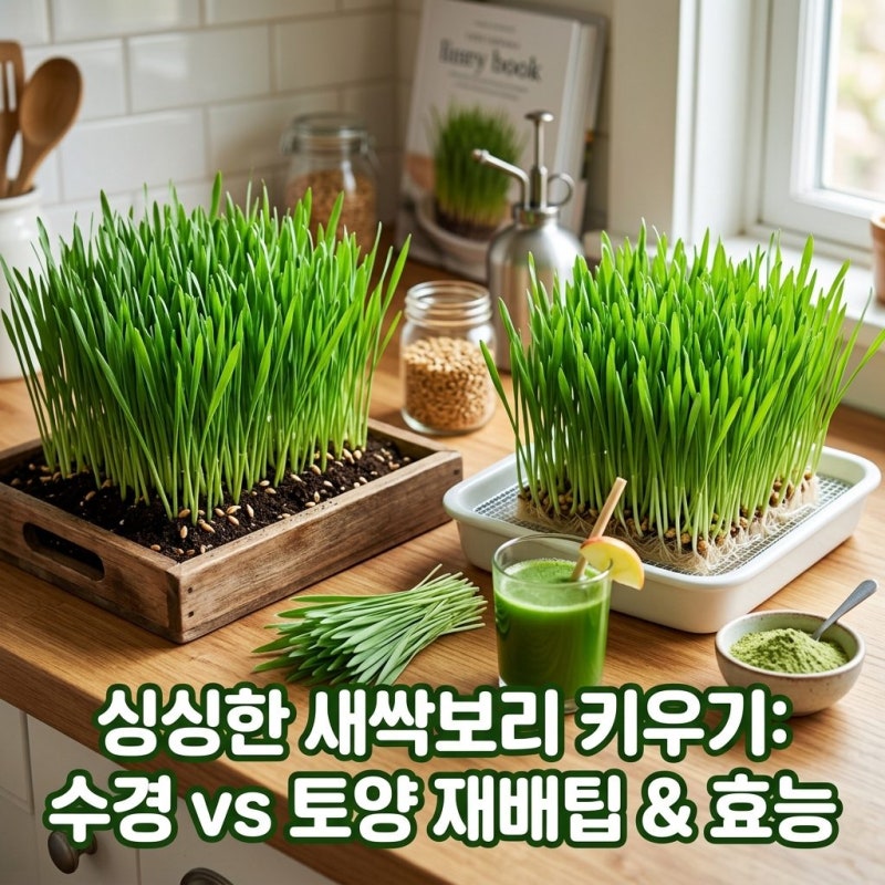 새싹 보리 키우기 , 수경재배 와 토양재배 방법, 새싹보리의 효능과 먹는 방법