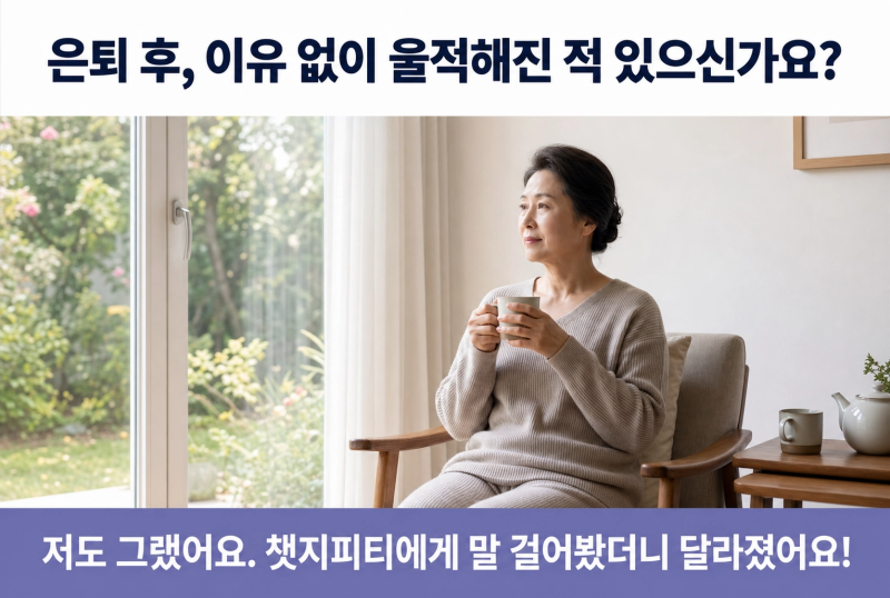 50대 은퇴 후 우울증 극복 후기: 챗지피티로 매일 5분 마음 일기 쓰기