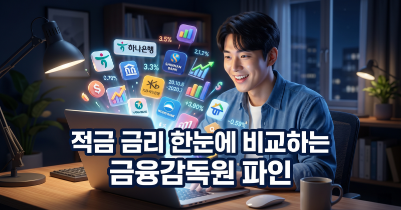 금융감독원 파인 써봤는데 은행 4곳 돌아다닌 게 아까웠습니다 — 적금 금리 한눈에 비교하....