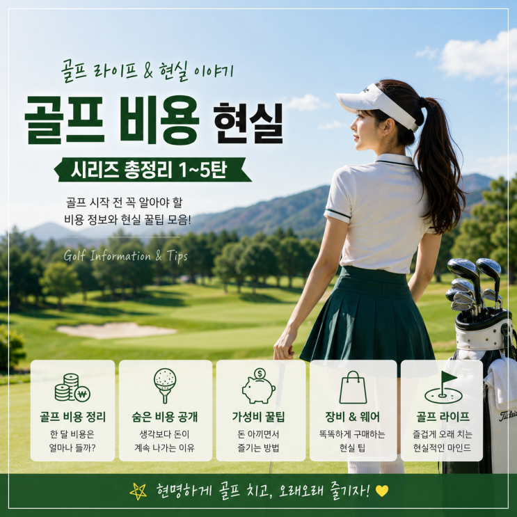  골프 비용 현실 5｜돈 아끼면서 골프 즐기는 현실 가성비 꿀팁
