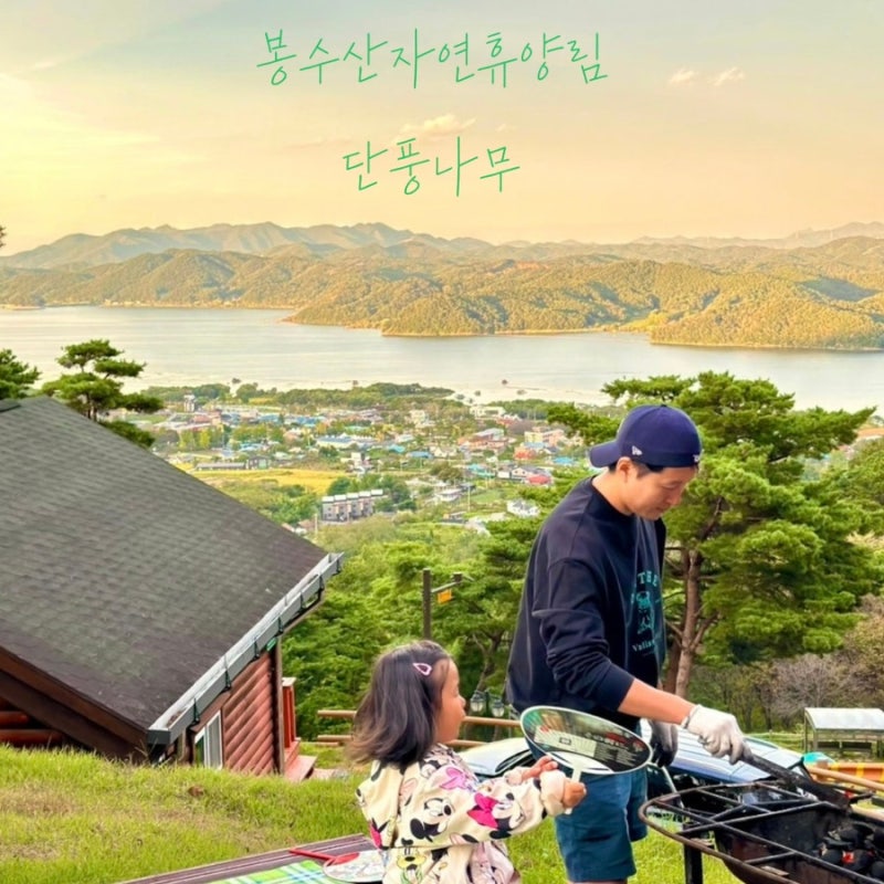 [충남 예산 봉수산자연휴양림/단풍나무] 숲속의 집에서 한 눈에 보이는 예당호, 숙소 전체 리....
