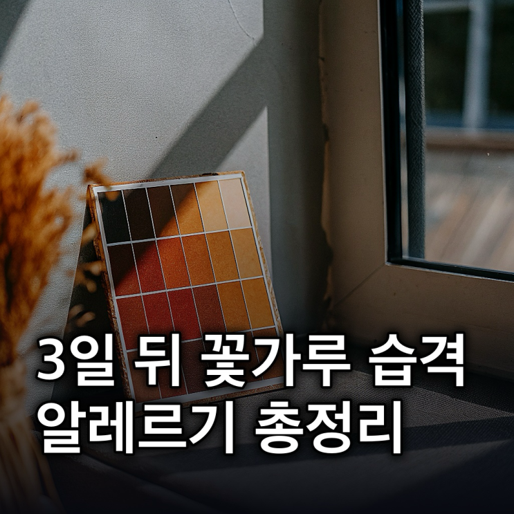  꽃가루지수, 오늘부터 3일 후까지 알레르기 예방 총정리