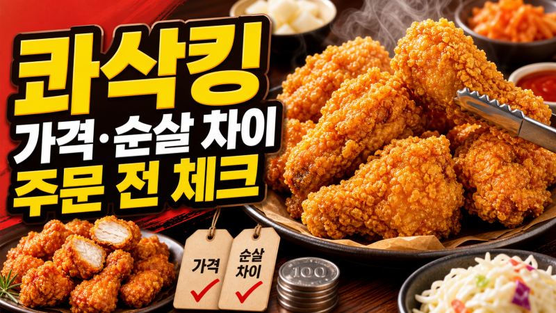 콰삭킹 가격부터 순살 차이까지, bhc 주문 전 볼 부분