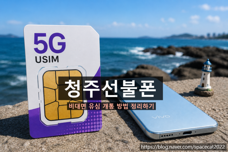  청주선불폰 비대면 유심 개통 방법 정리하기