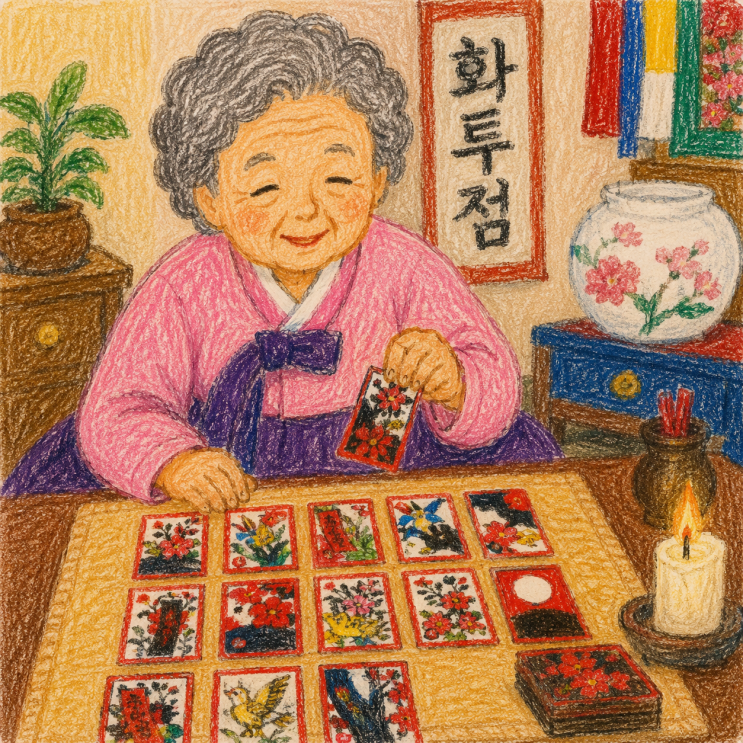 [타로] 재미로 보는 동양화 《화투점》