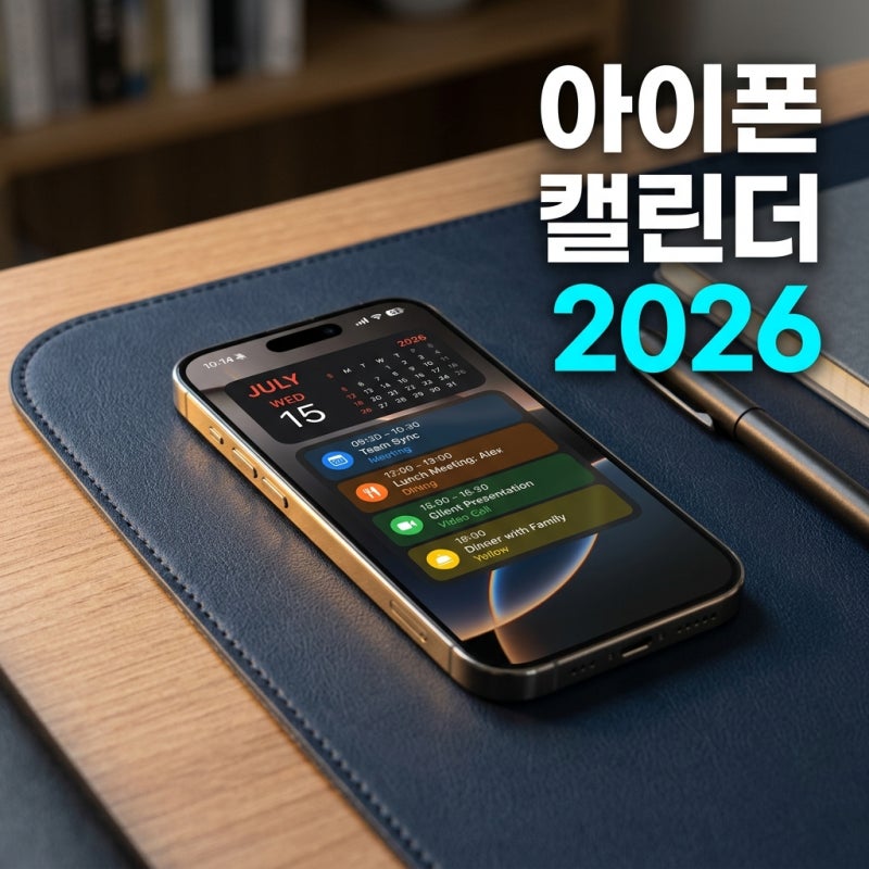 아이폰 잠금화면 캘린더 위젯 설정 및 일정 크게 꾸미기 꿀팁