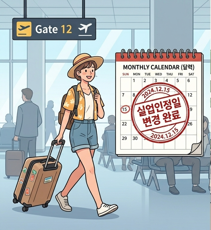 [2026 실업급여] 해외여행 중 실업인정일 변경 방법? AI 수사관 피하는 안전 수칙 총정리!