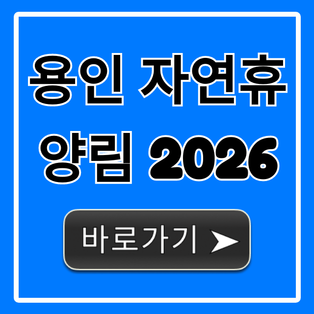 용인 자연휴양림 2026 예약 방법 총정리