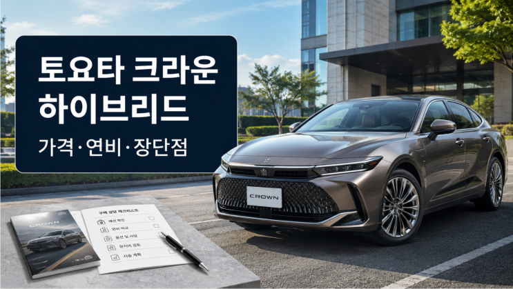  토요타 크라운 하이브리드 가격 연비 장단점