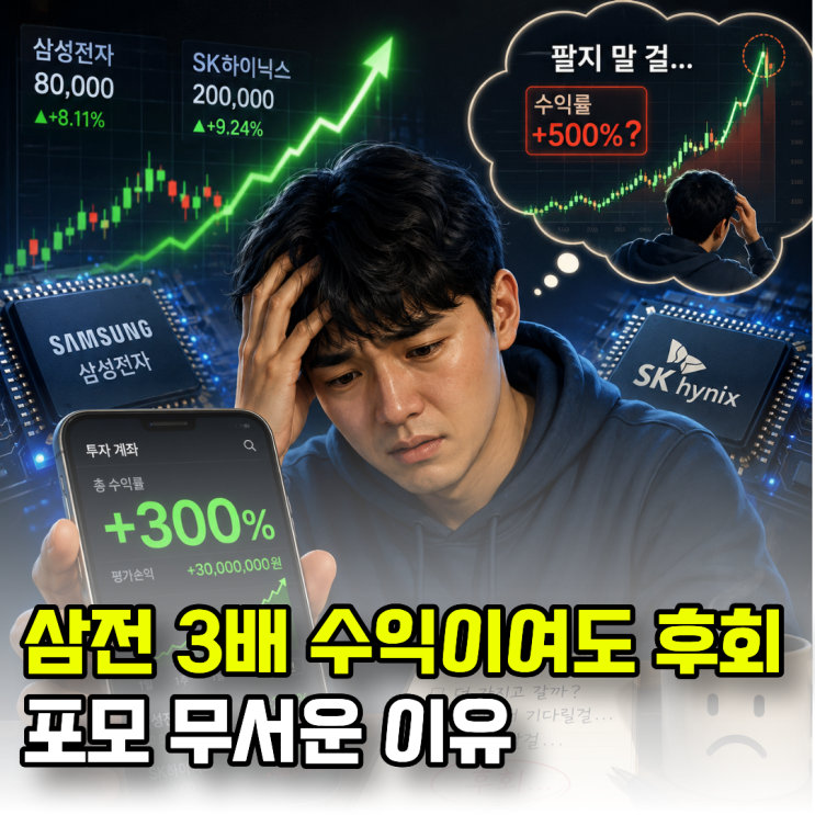 "삼성전자 300% 수익이여도 후회" 삼전닉스 <b>포모</b> 와도 봐야 할... 