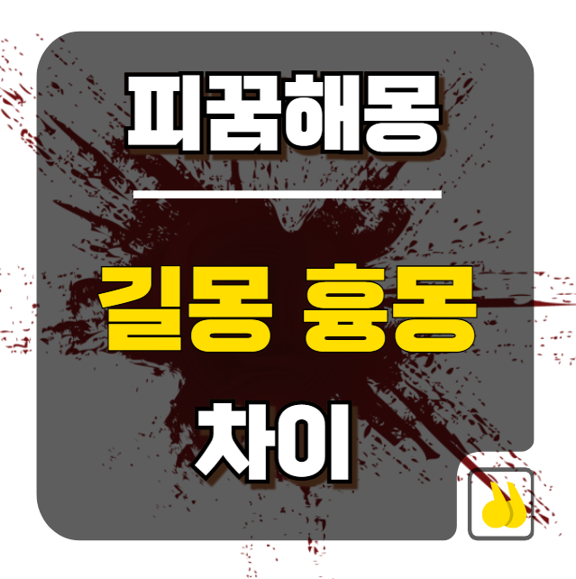피꿈해몽 길몽흉몽 차이 정리