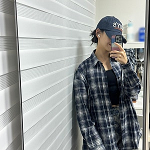 무신사 가성비 좋은 남방 스탠다드에러 오버핏 긴팔 체크 셔츠