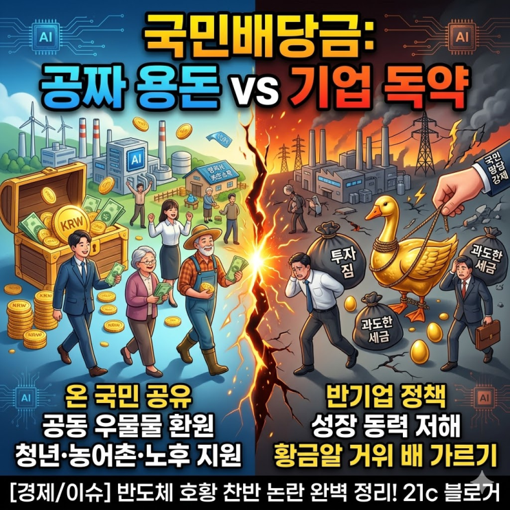  AI 반도체 호황이 만든 '국민배당금' 논란, 김용범 vs 이준석 찬반 핵심 요약