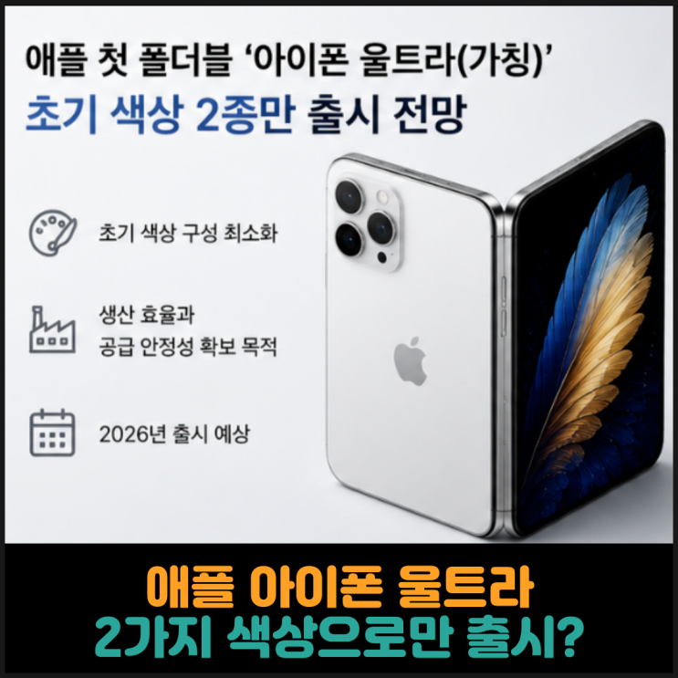  애플 아이폰 울트라, 2가지 색상으로만 출시?