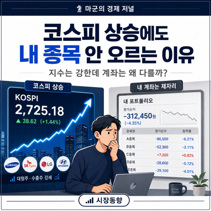 코스피 상승에도 내 종목 안 오르는 이유