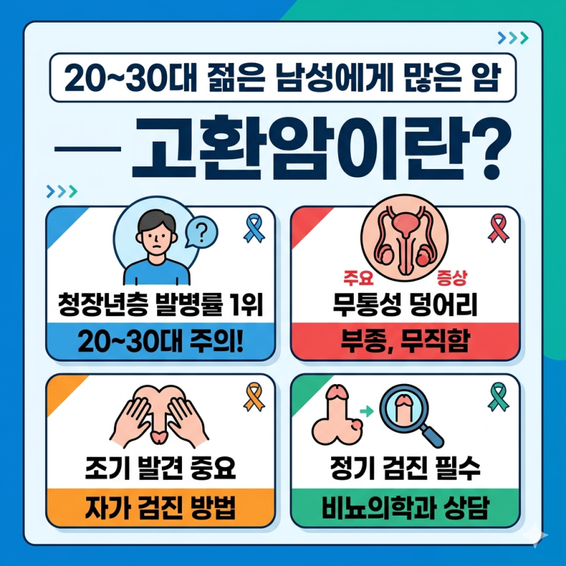 고환암 젊은 남성에게 많이 생긴다는 이유는