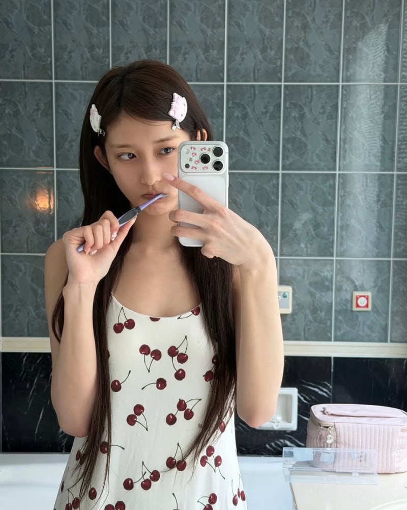 IVEイソのファッション、インスタグラムのワンピースパジャマ、ジェラートピケ：女性夏用ルームウェアおすすめ