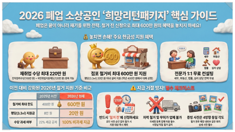 2026 폐업 소상공인 철거지원금 가이드 박진희교수