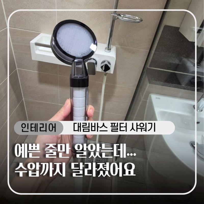 요즘 다들 필터 샤워기 찾는 이유? 결국 대림바스 고른 건 "이 기능" 때문