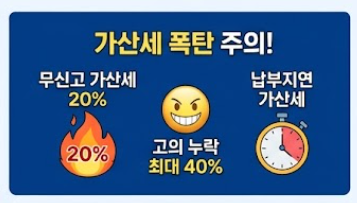 종합소득세 기한 놓쳤을 때 꼭 알아야 할 4가지 불이익과 대처법