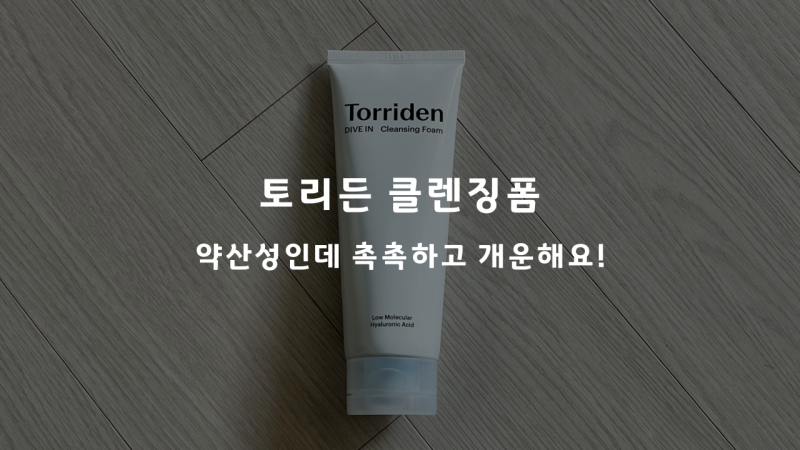 토리든 다이브인 클렌징폼 후기｜건조하지 않은 약산성 클렌징폼