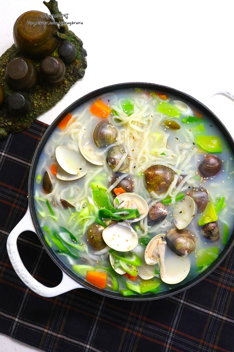 백합조개칼국수 만들기 끓이는법 백합조개 요리