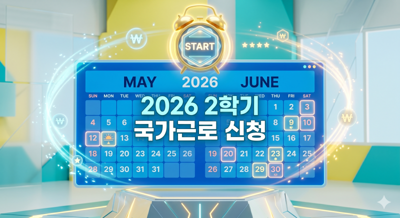 "알바보다 낫다" 2026년 2학기 국가근로 1차 신청(5/22~) 미리 준비하기