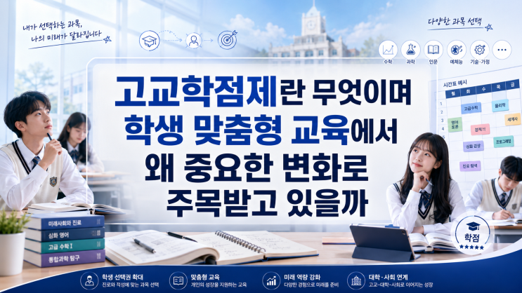  고교학점제란 무엇이며 학생 맞춤형 교육에서 왜 중요한 변화로 주목받고 있을까