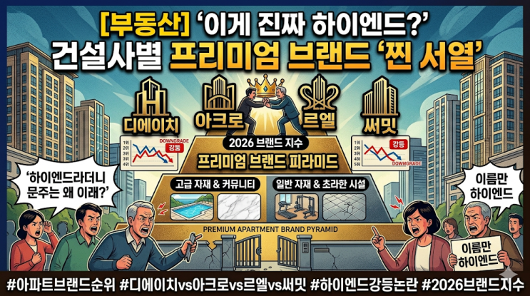  [부동산 임장] "이름만 디에이치?" 2026년 건설사 하이엔드 아파트 진짜 서열 (아크로, 르엘, 써밋)