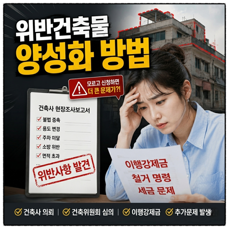  위반건축물 양성화 방법 (잘못 건드리면 오히려 큰일)
