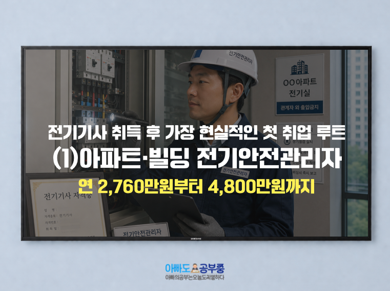 전기기사 취득 후 가장 현실적인 첫 취업 루트(1) 아파트·빌딩 전기안전관리자