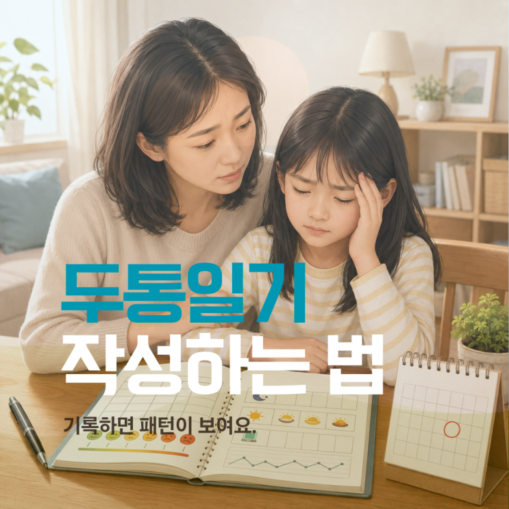  두통일기, 병원 가기 전 기록하세요. 아이 두통의 패턴이 보입니다.
