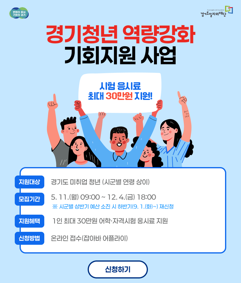 경기도 청년 자격증 지원금 신청하는 법 (5/11~12/4) | 경기청년 역량강화 기회지원 사업