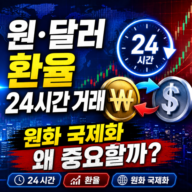 원·달러 환율 24시간 거래된다, <b>원화 국제화</b>가 중요한 이유