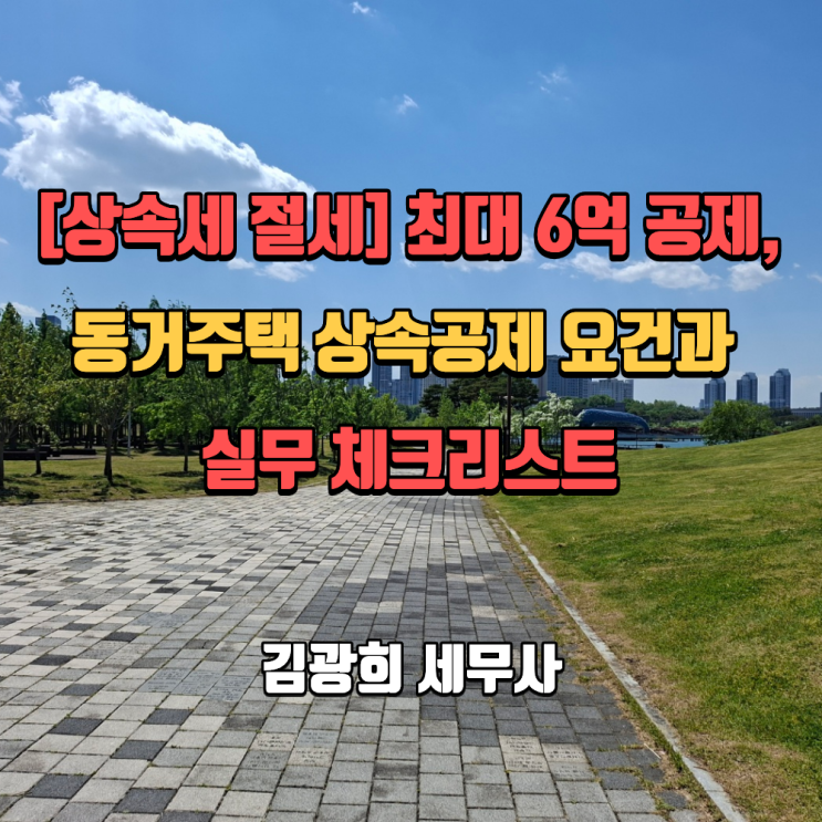  [상속세 절세] 최대 6억 공제, 동거주택 상속공제 요건과 실무 체크리스트