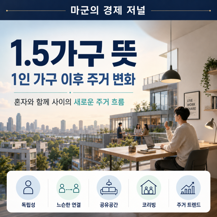  1.5가구 뜻 1인 가구 이후 주거 변화