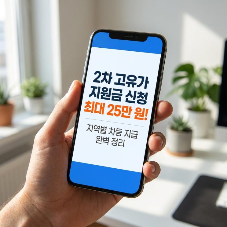 2차 고유가 지원금 신청 최대 25만 원! 지역별 차등 지급 완벽 정리