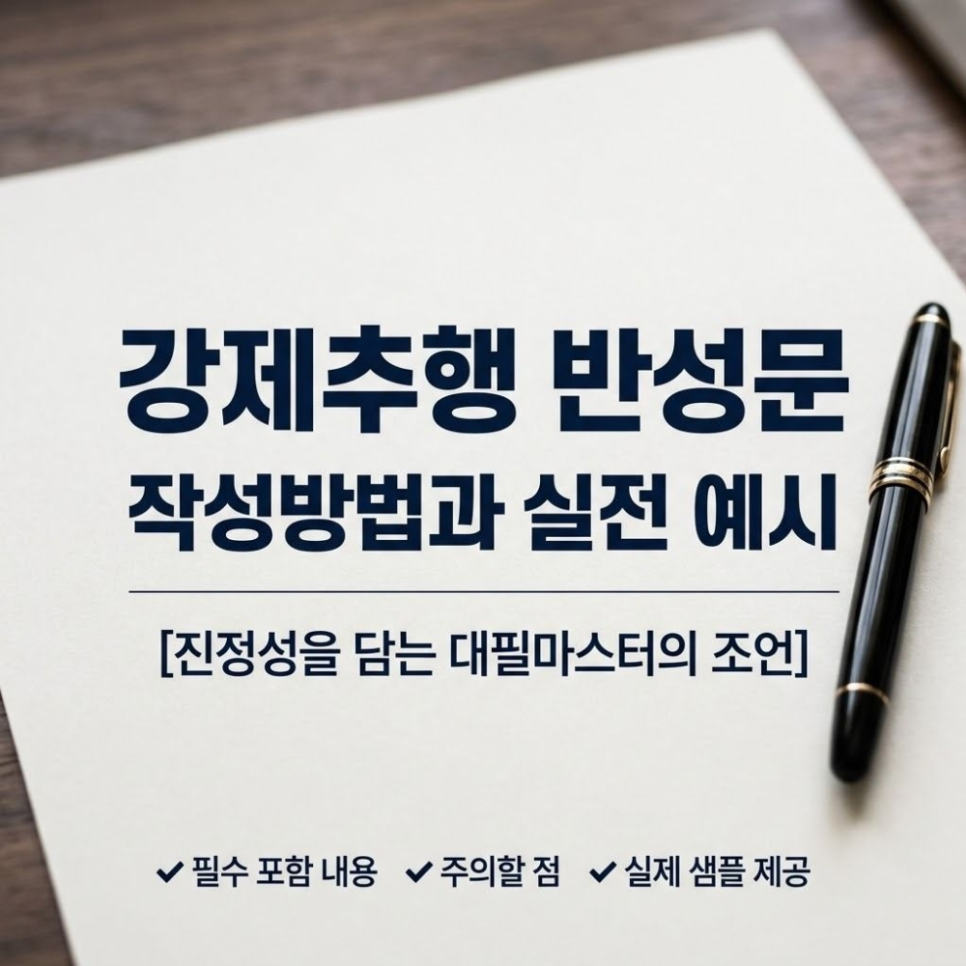 강제추행 반성문 작성방법 예시는