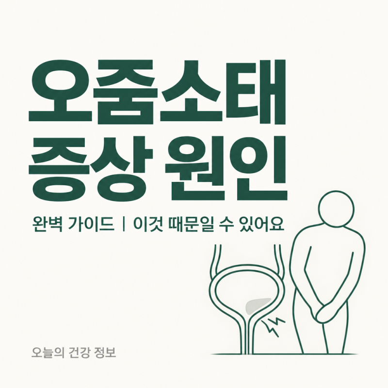 오줌소태 증상 원인 완벽 가이드 | 이것 때문일 수 있어요