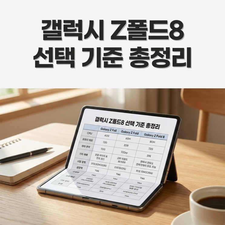  폴더블폰 고민 중이라면 갤럭시 Z폴드8 선택 기준 총정리