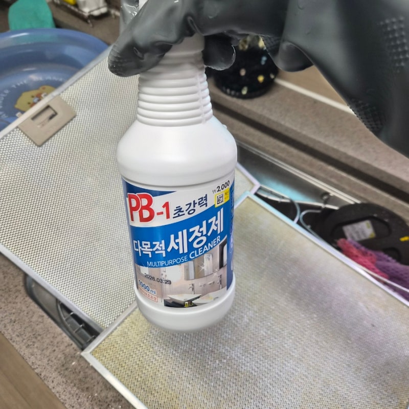 다이소 PB-1 세정제 사용법｜묵은 기름때 제거 실화? 내돈내산 가스레인지후드 셀프청소후기