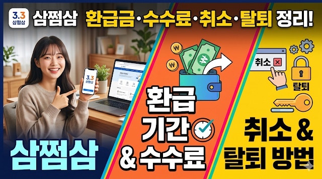 삼쩜삼, 3.3 환급 취소 방법 총정리｜수수료 환불·세무대리인 해임·탈퇴까지 총정리!!