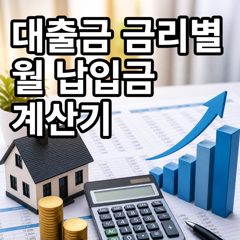 대출금 금리별 월이자 & 원리금균등상환금 계산 엑셀파일 무료 공유