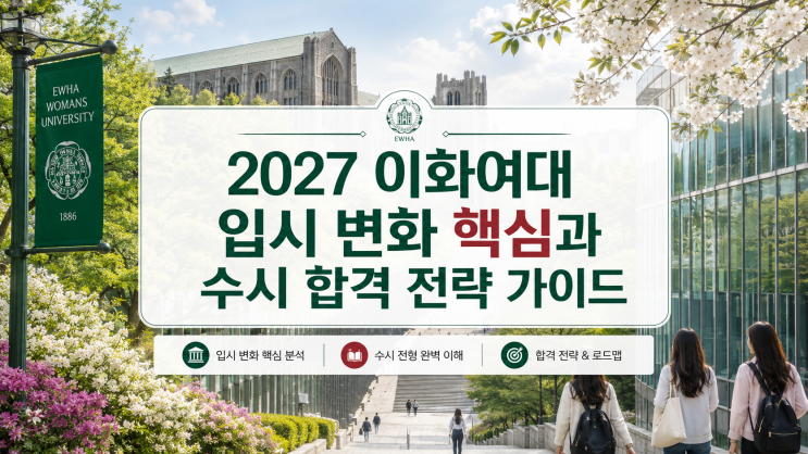  2027 이화여대 입시 변화 핵심과 수시 합격 전략 가이드