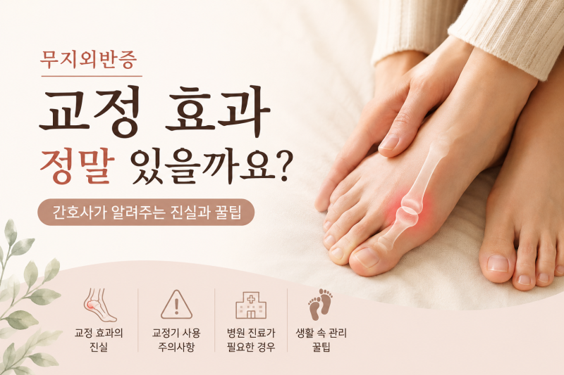 무지외반증 교정 효과 정말 있을까요? 간호사가 알려주는 진실