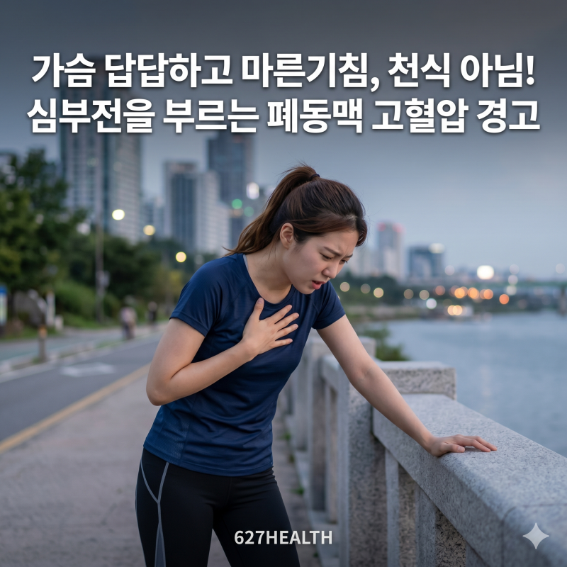 가슴 답답하고 마른기침, 천식 아님! 심부전을 부르는 폐동맥 고혈압 경고