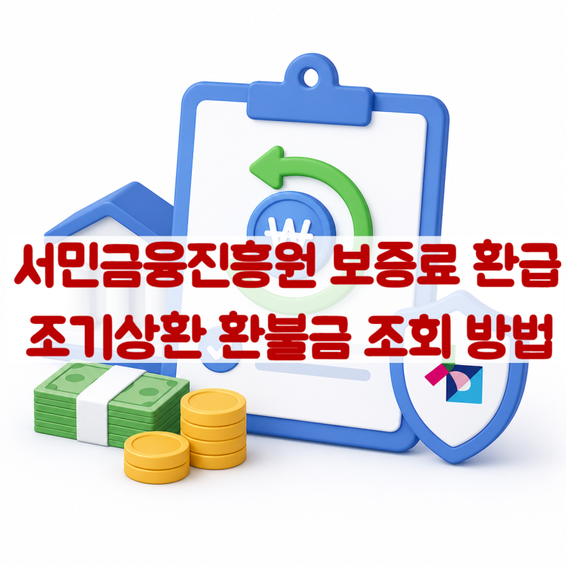 서민금융진흥원 보증료 환급 조건 확인｜조기상환 환불금 조회 방법