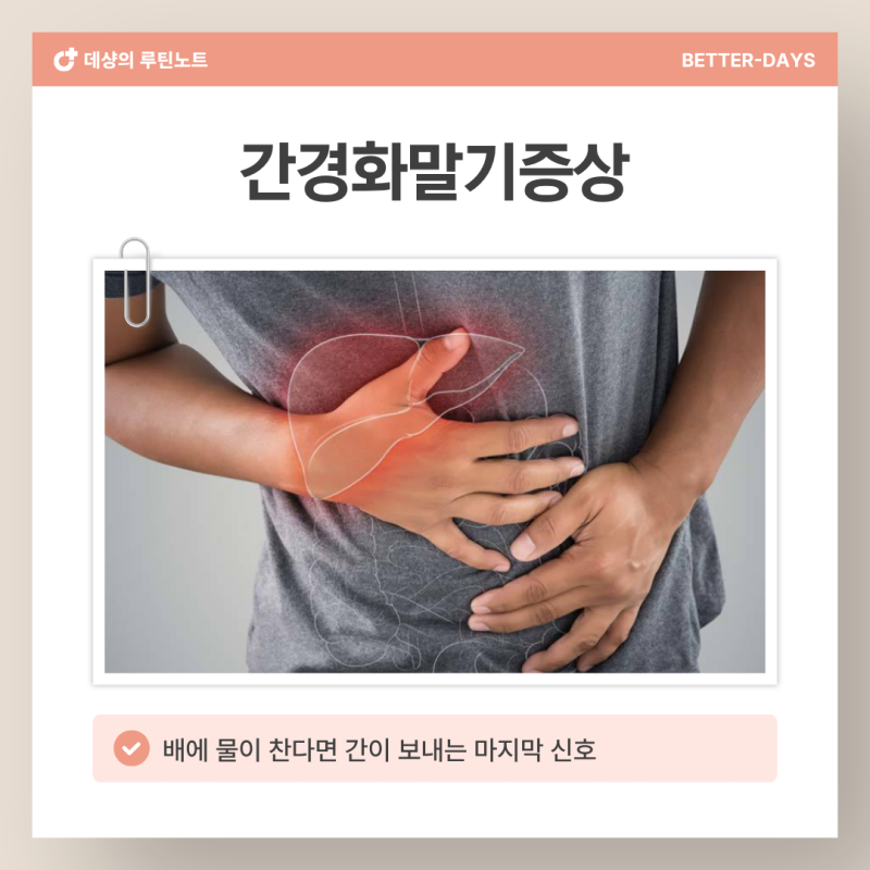 간경화말기증상 '이 신호' 5가지, 대부분 그냥 넘겼다가 후회합니다