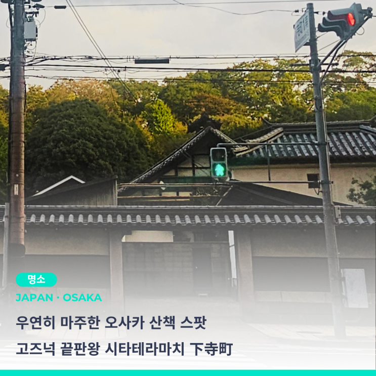  오사카 진짜 숨겨진 산책 명소, 비 피하다 우연히 발견한 사찰거리, 시타데라마치 下寺町